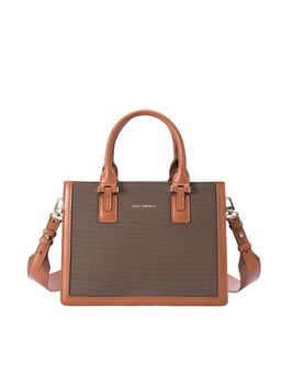 Lino Perros - Monroe Petite Coffee Satchel Bag with Detachable Strap