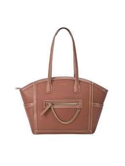 Lino Perros - Monroe Viola Tan Tote Bag
