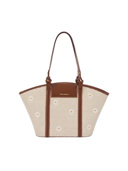 Lino Perros - Monroe Daisy Bloom Off-White Tote Bag