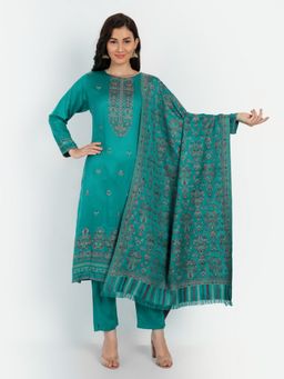 HK colours of fashion - Woven Pashmina Unstitched Dress Material (Set of 3)