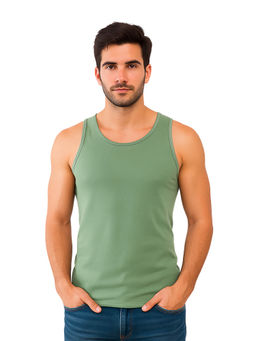 Bonjour - Green Bamboo Vest for Men