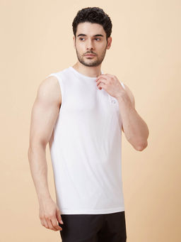 roar for good - Men White Sleeveless Vest