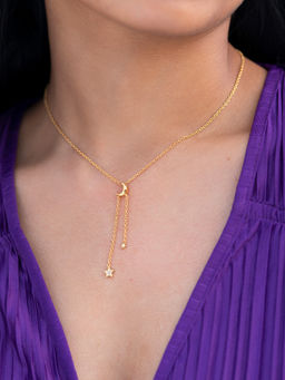 Shaya by CaratLane - 925 Silver Shaya by CaratLane Magic In The Milky Way Necklace in Gold Plated
