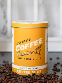 Voncasa - Metal Coffee Jar Yellow (1000ml)