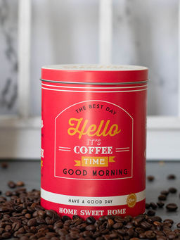 Voncasa - Metal Coffee Jar Red (1000ml)