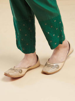 Fabindia - Beige Leather Juttis