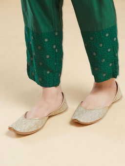 Fabindia - Gold Leather Juttis