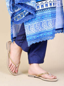 Shoetopia - Stylish Embellished Beige Flats for Women