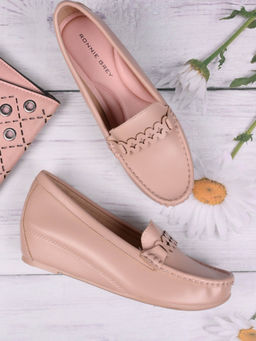 Ronnie Grey - Women Pink Solid Wedges Loafers