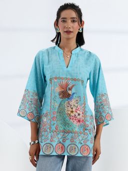 Libas - Blue Floral Straight Tunic