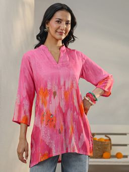 Libas - Pink Printed Straight Tunic