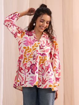 Libas - Multi-Color Floral Straight Tunic