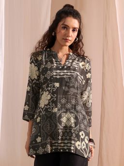 Libas - Black Printed Straight Tunic
