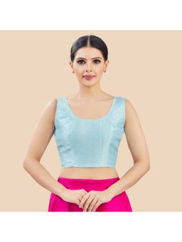 Studio Shringaar - Readymade Art Silk Sleeveless Stitched Blouse