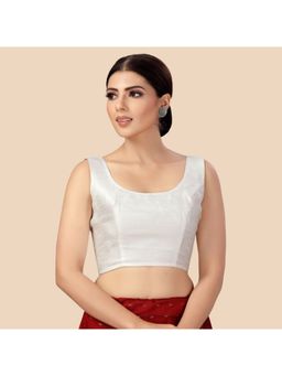 Studio Shringaar - Readymade Art Silk Sleeveless Stitched Blouse