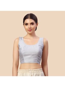 Studio Shringaar - Readymade Art Silk Sleeveless Stitched Blouse