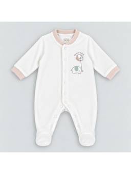 Chicco - Infants White Embroidered Front Opening Babysit
