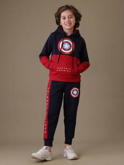 Kidsville - Official Marvel Captain America Graphic Hoodie And Joggers