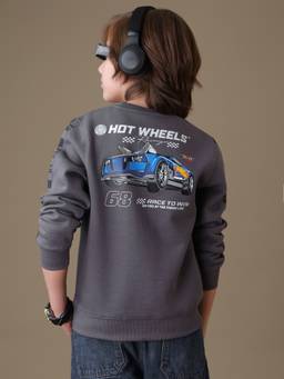 Kidsville - Official Hot Wheels Race To Win Car Graphic Printed Sweatshirt