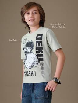 Kidsville - Official My Hero Academia Deku Smash Graphic Pure Cotton T-Shirt