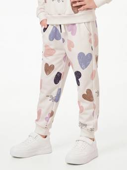 max - Girls Heart Print Joggers Set
