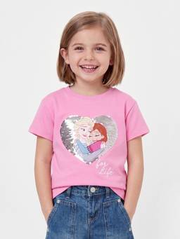 max - Girls Frozen Embellished T-Shirt