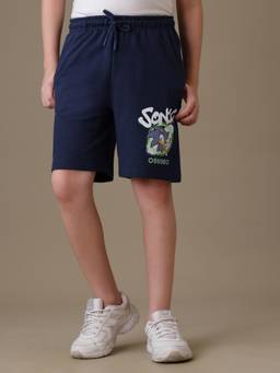 Kidsville - Official Sonic The Hedgehog Graphic Printed Boys' Cotton Shorts