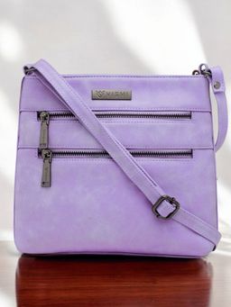 VISMIINTREND - Women Premium Vegan Leather Stylish Lavender Sling Bag (M)