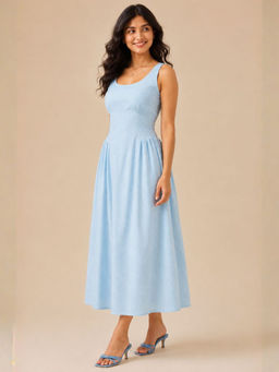 IZF - Blue Stripes Cotton Regular Dress