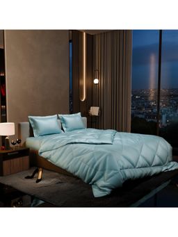 Stoa Paris - Date Night Blue Satin Double Comforter
