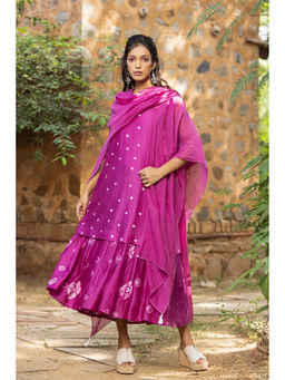 Karuna Khaitan - Aisha Pink Dress with Dupatta (Set of 2)
