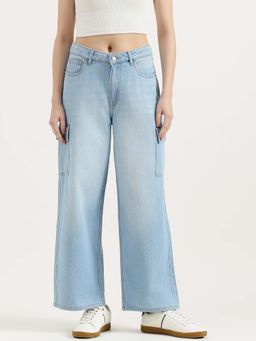 United Colors of Benetton - Regular Fit Wide Leg Solid Jeans