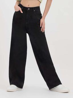 Red Tape - Women Jet Black Baggy Jeans
