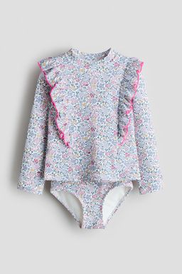 H&M - Girls Purple Printed Swim Set
