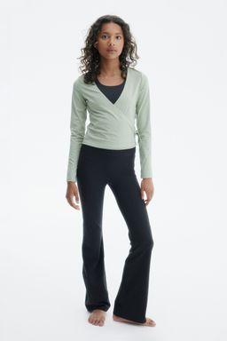 H&M - Girls Black Flared Sports Leggings With Softmove