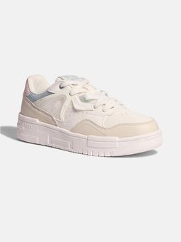 Xtep - Women Colourblock Cream Sneakers