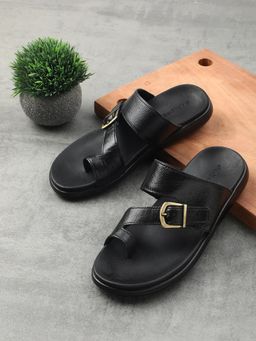 LIBERTY - Healers MDL-10E Black Casual Toe Ring Sandals for Men