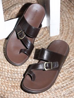 LIBERTY - Healers MDL-10E Brown Casual Toe Ring Sandals for Men
