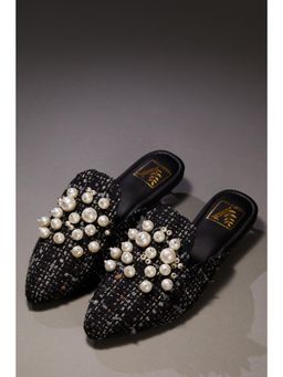 House of Vian - Pearl Dust Black Mules