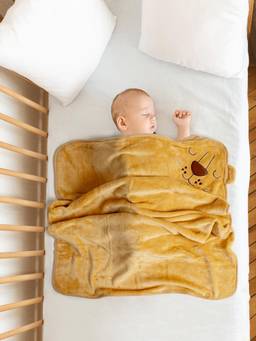 Baby Moo - Lion Applique with 3D Ears Soft Blanket - Brown