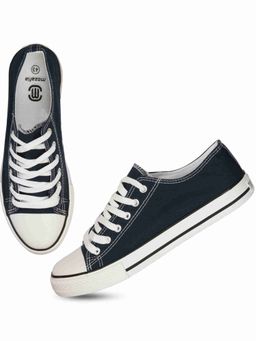 MOZAFIA - Casual Comfortable Lifestyle Navy Blue Regular Ankle Canvas Shoes