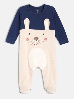 MINI KLUB - Boys Navy Blue Colorblock Sleepsuit