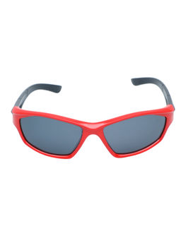 Spiky - Red Frame Grey Polarised Lens Sports Sunglasses