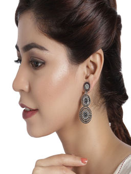 Accessher - Silver Tone Trendy Lightweight Dangle Earring For Women And Girls