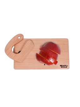 NESTA TOYS - Wooden Montessori Chopping Board and Knife Toy Set (1-2 Years)