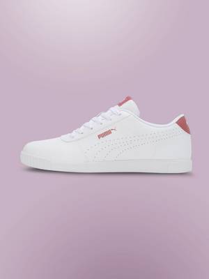 Buy Puma Carina Slim Perf Women's Off White & Pink Sneakers - Image 1