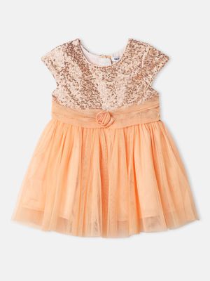 Nautinati Girls Swiss Dot Frock With Flutter Sleeves main image 1