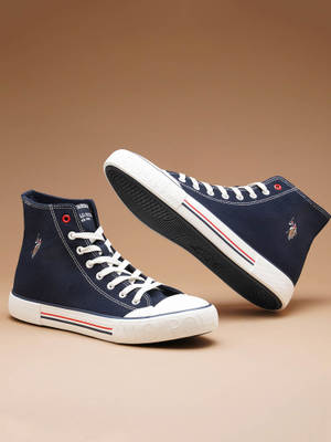 Buy U.S. POLO ASSN. Men VLAIR 2.0 Mid Top Navy Blue Sneakers
