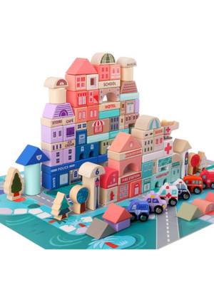 Buy NESTA TOYS Wooden City Building Blocks Set Online
