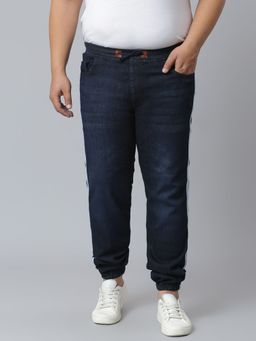 Instafab Plus - Men'S Solid Stylish Casual Denim Jeans,Navy Blue